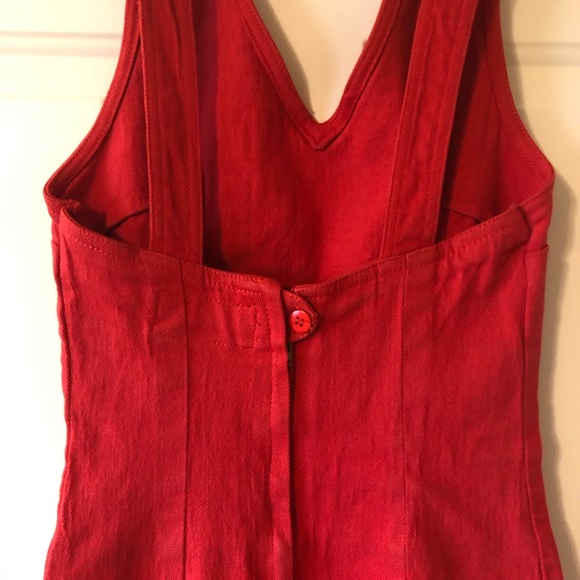 Vintage Studebaker Fashipn Venice Red Dress in Size Medium - Picture 4 of 8
